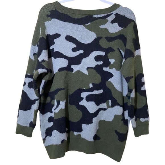 Torrid Camo Pullover Drop Shoulder Sweater - Picture 3 of 5